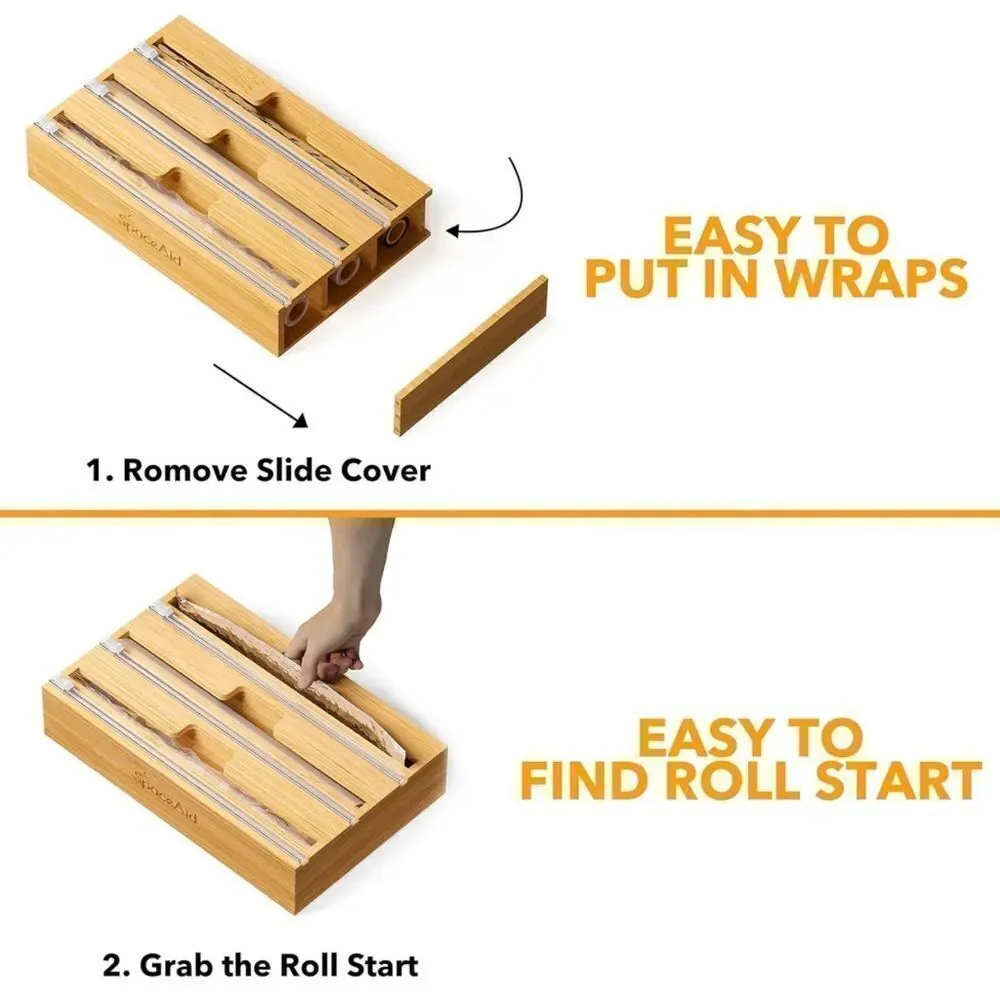 SpaceAid WrapNeat 3 in 1‎ Wrap Organizer with Cutter